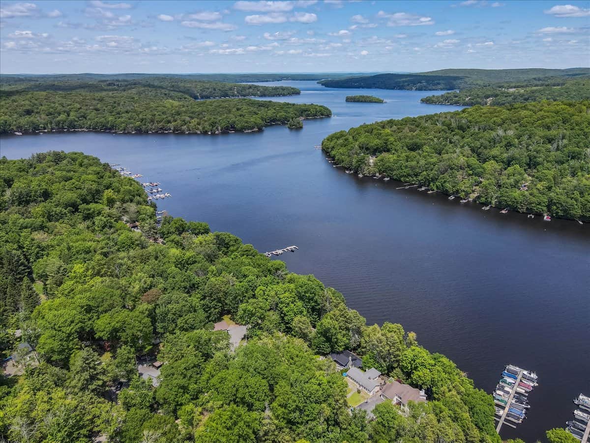 Aerial view of Lake Wallenpaupack
