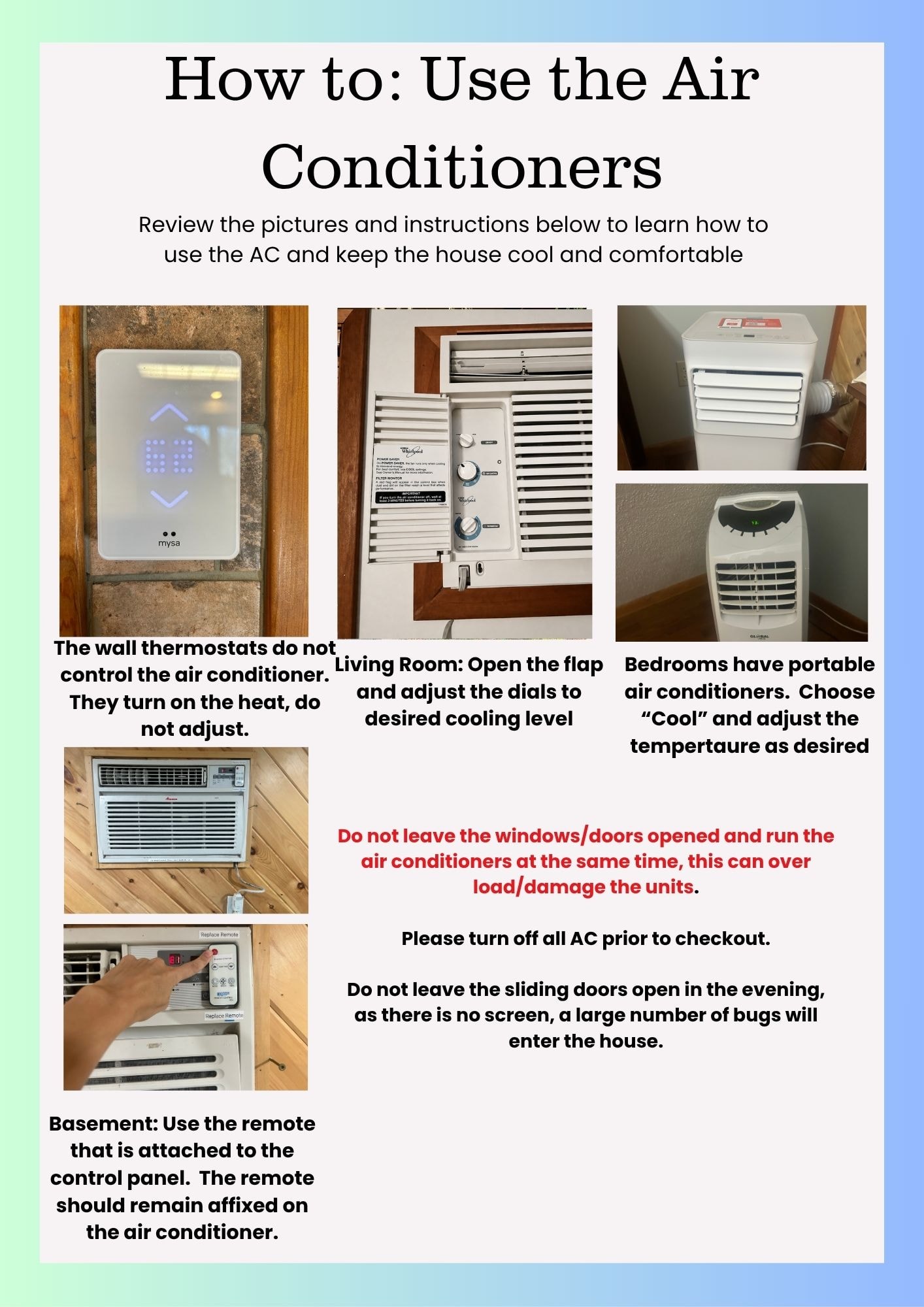 Use the Air Conditioners